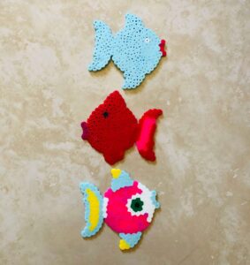 Swedish Fish Beads, Red Fish Beads, Ocean Beads, Sea Beads, Animal Bea